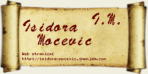 Isidora Močević vizit kartica
